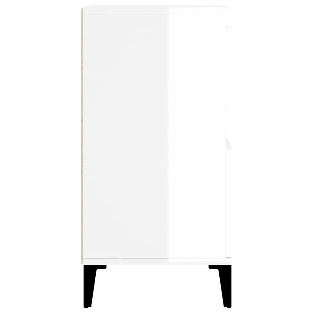 High Gloss White Sideboard Cabinet Set of 2
