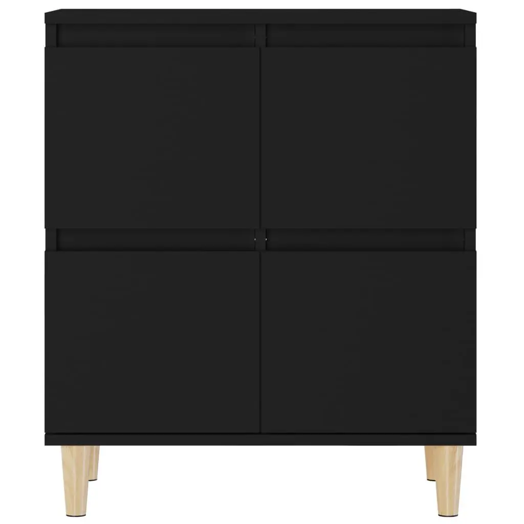 Sideboard Cabinet 3 pcs Black 60x35x70 cm Storage Furniture Engineered Wood