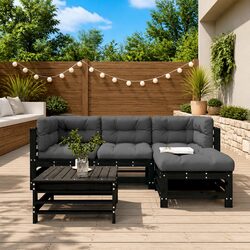 Premium 5-Piece Wooden Lounge Set for Outdoor Relaxation