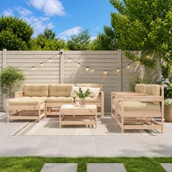 7-Piece Outdoor Patio Lounge Set with Cushions