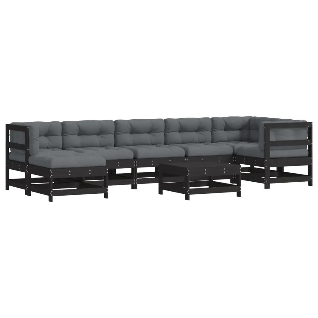 8 Piece Outdoor Sofa Sectional Garden Lounge Set with Cushions
