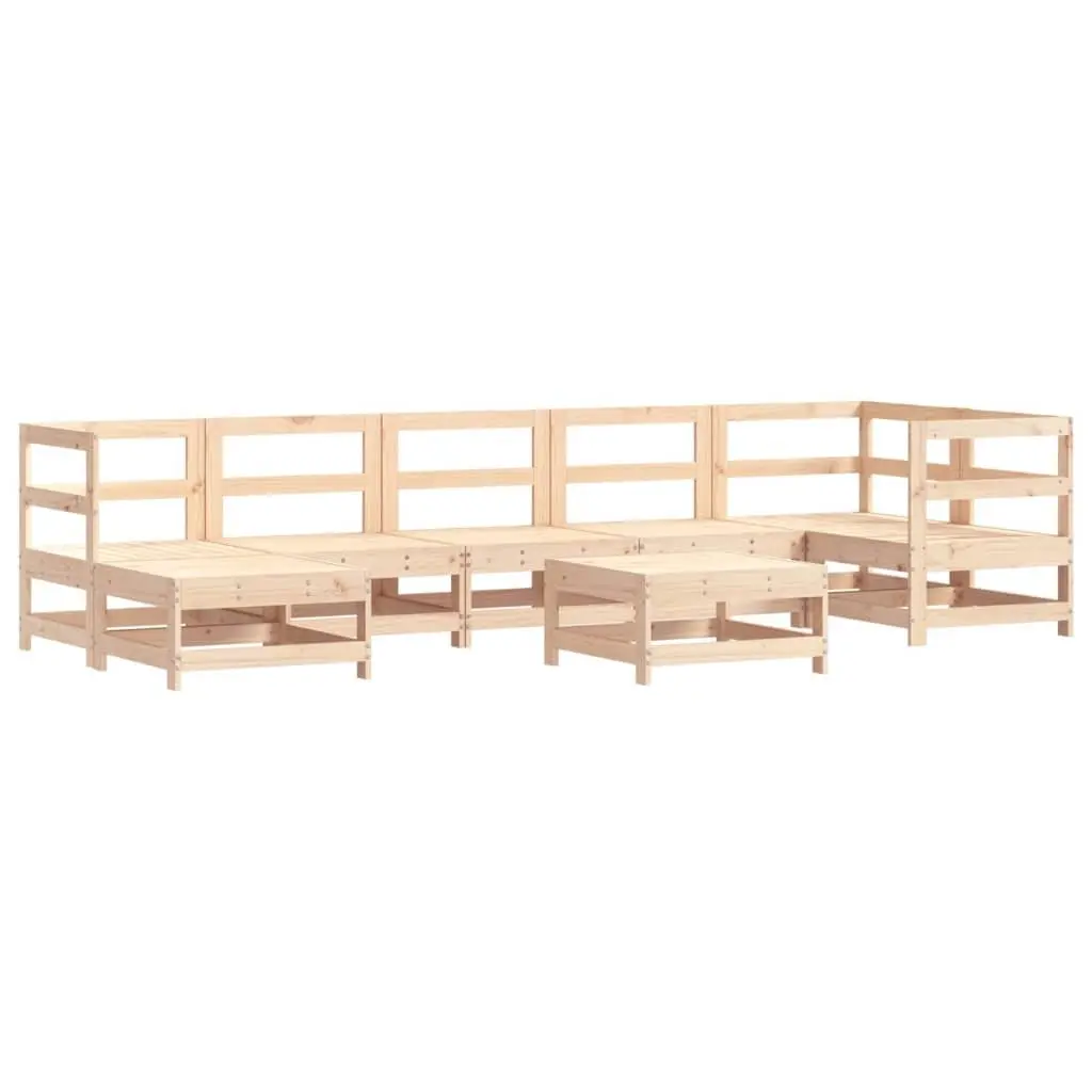 8 Piece Outdoor Lounge Set with Cushions in Solid Wood