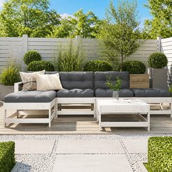 Quality 6 Piece Outdoor Garden Lounge Set with Cushions