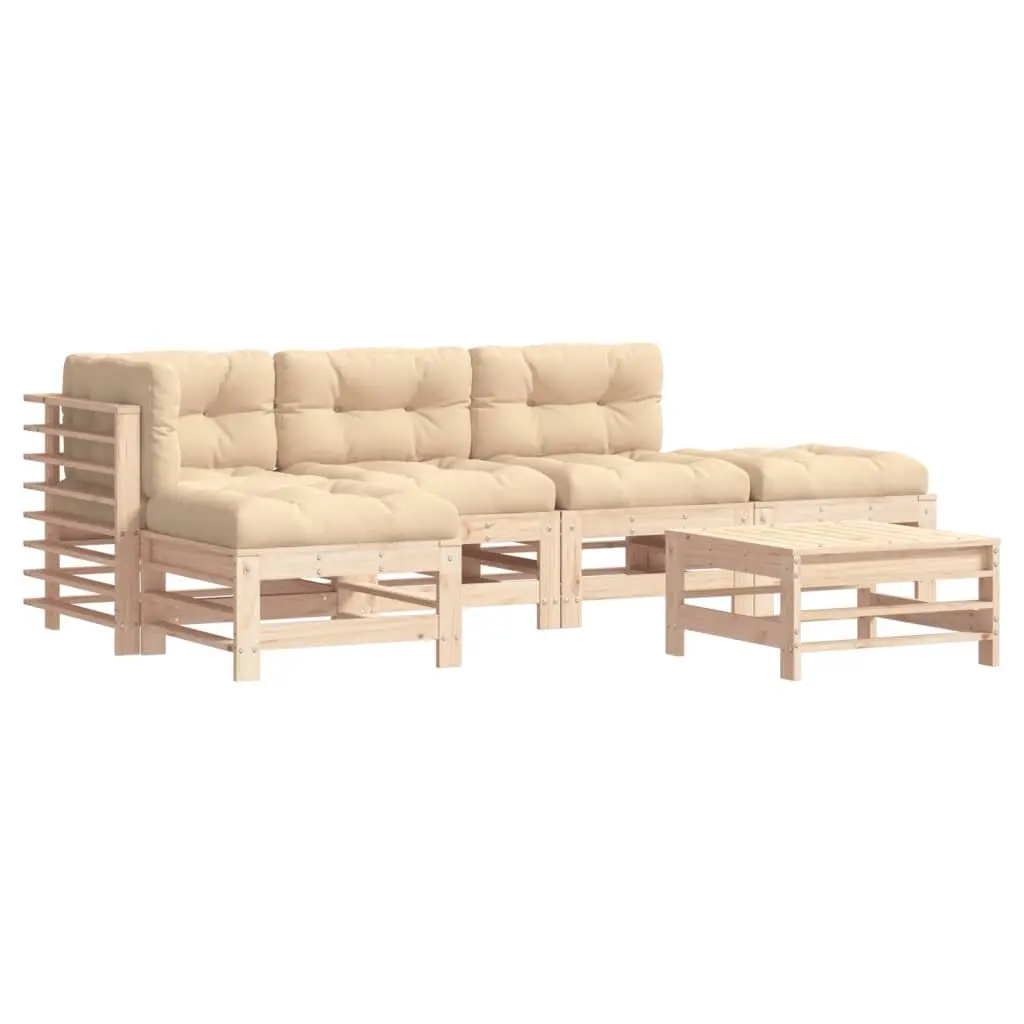 6 Piece Garden Lounge Set with Soft Cushions