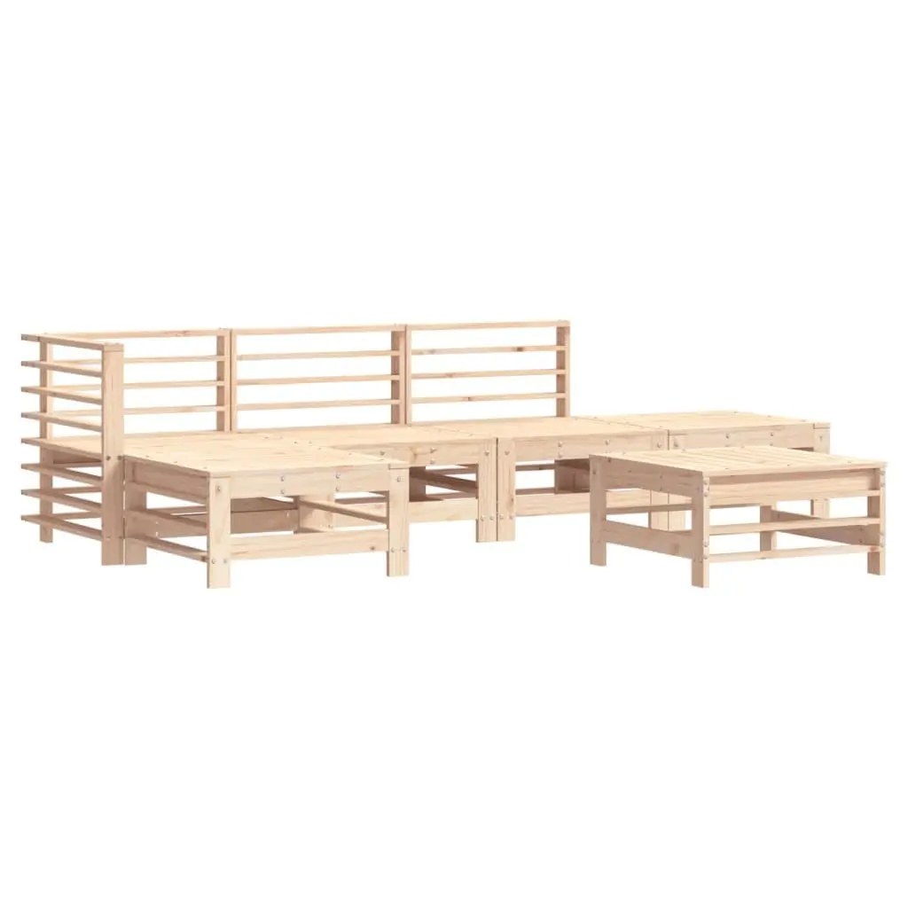 6 Piece Garden Lounge Set with Soft Cushions