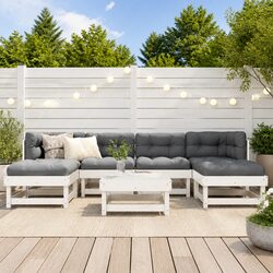 Sturdy 7 Piece Garden Lounge Set with Cushions