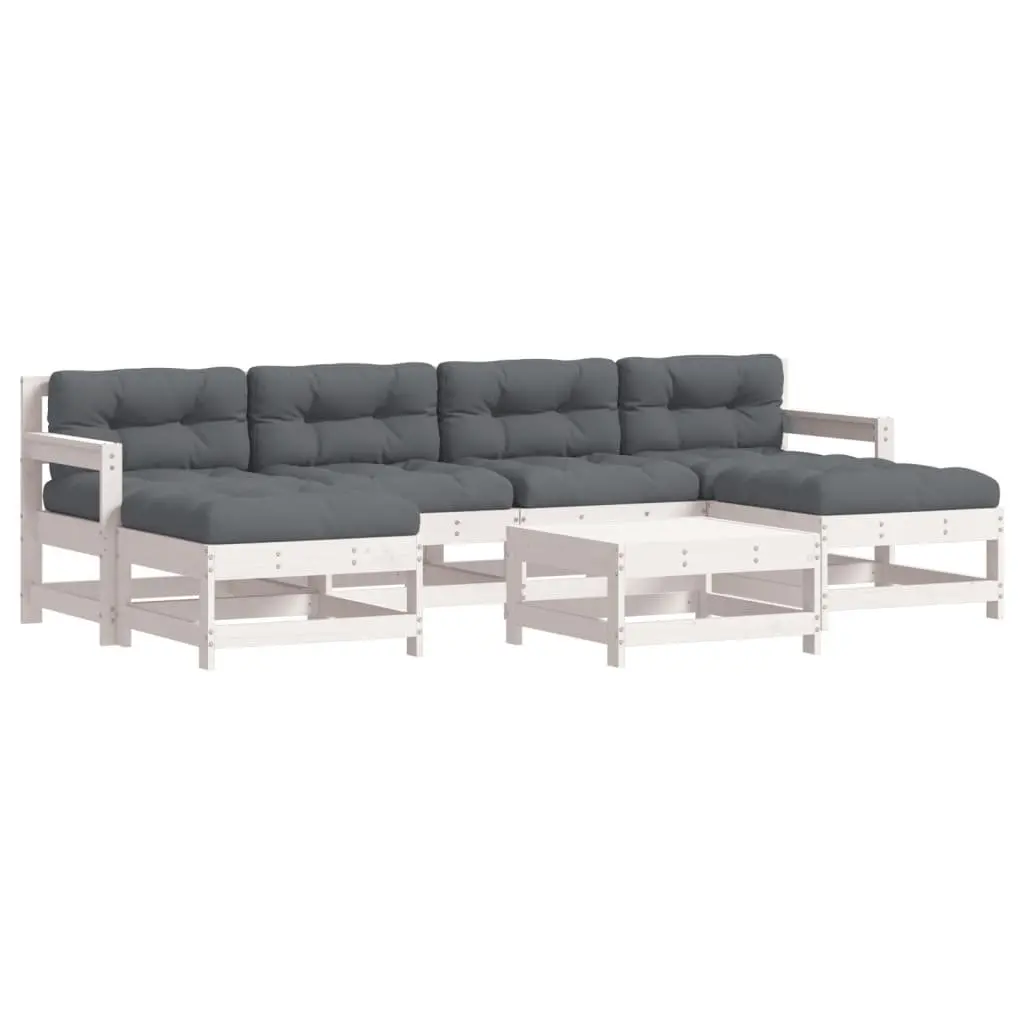 7 Piece Modular Garden Lounge Set with Cushions
