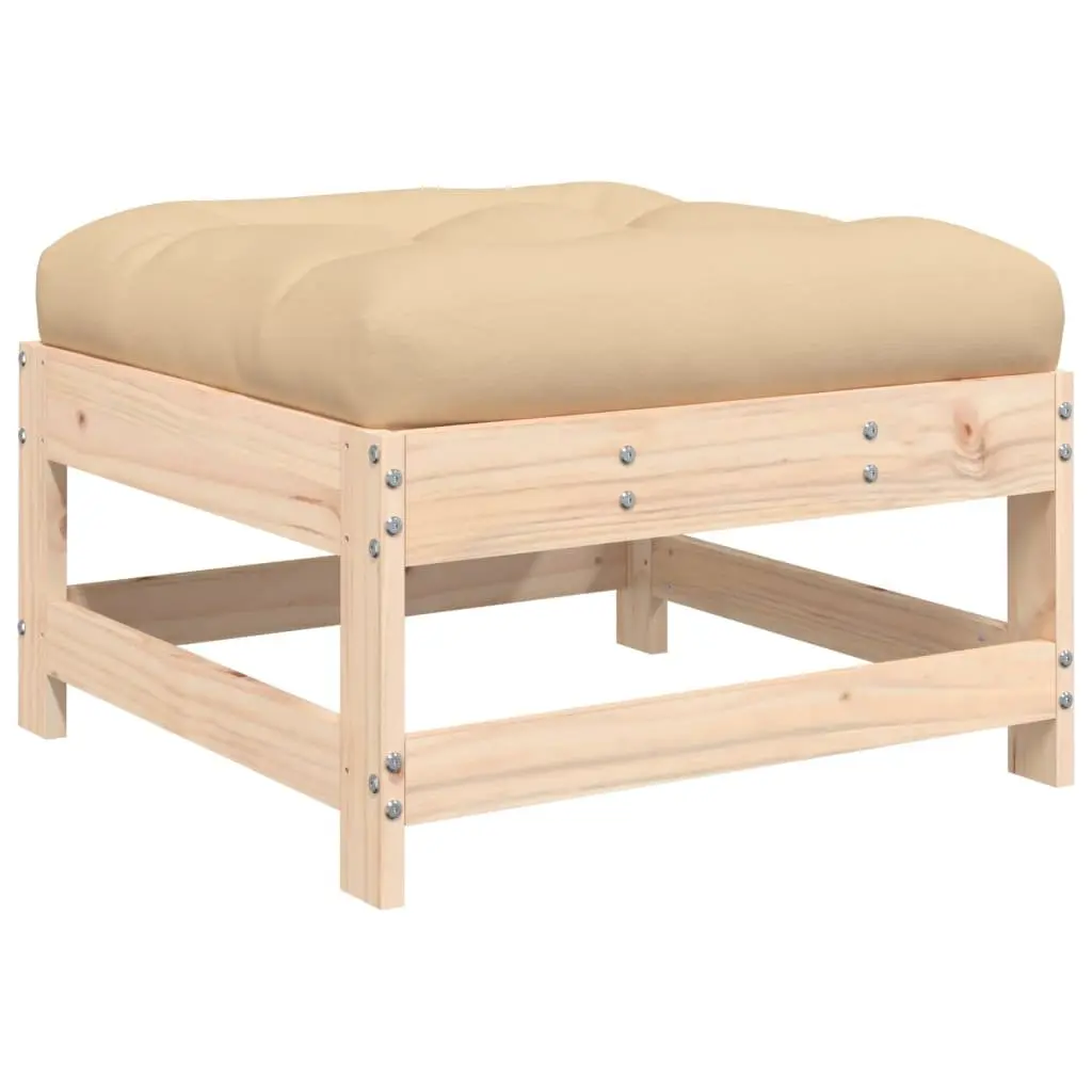 7 Piece Solid Wood Garden Lounge Set with Cushions