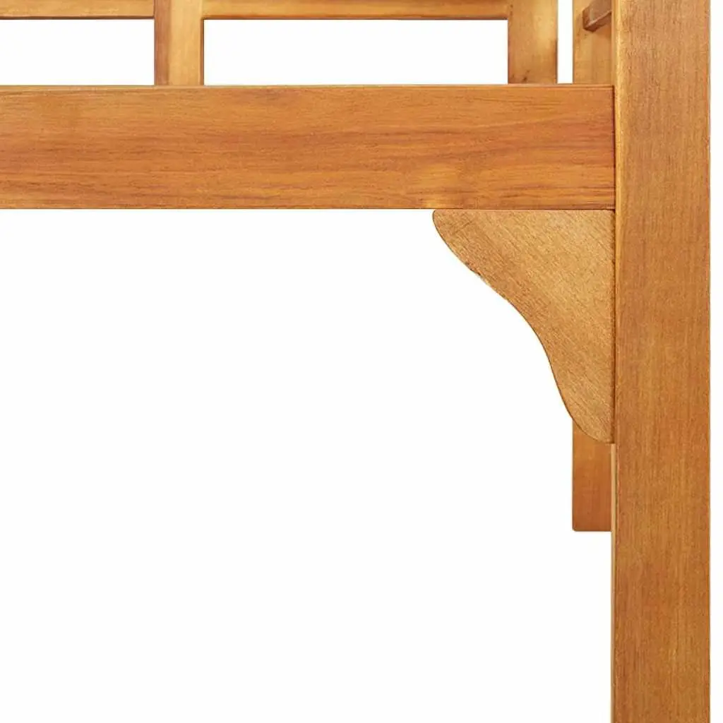 Solid Wood Acacia Garden Bench 125cm with Backrest