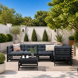 6-Piece Garden Lounge Set with Premium Cushions