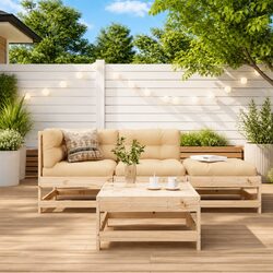Premium 4-Piece Garden Lounge Set with Cushions