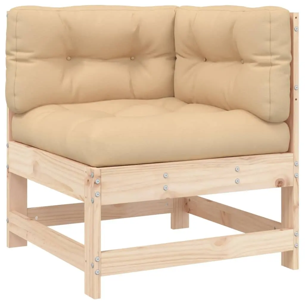 5 Piece Outdoor Lounge Set with Solid Wood & Cushions