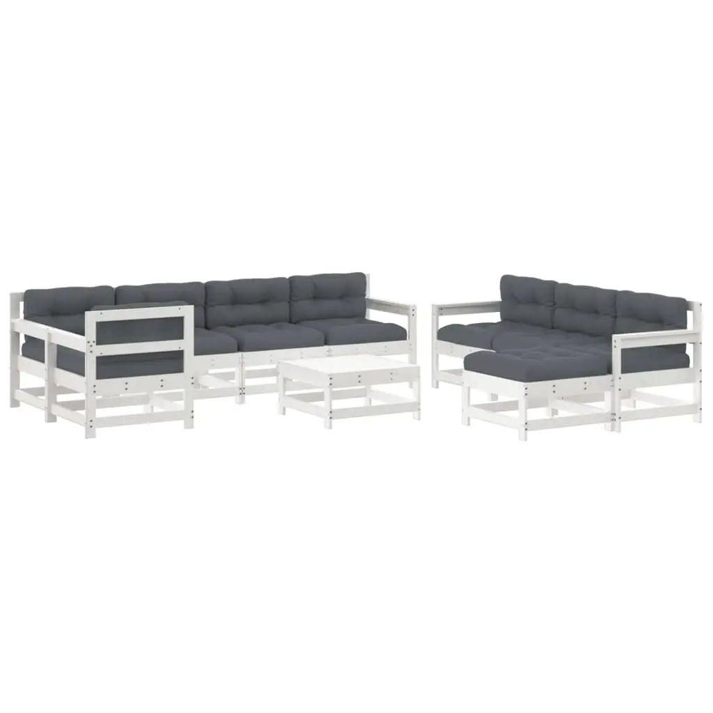 10 Piece Outdoor Lounge Set with Cushions