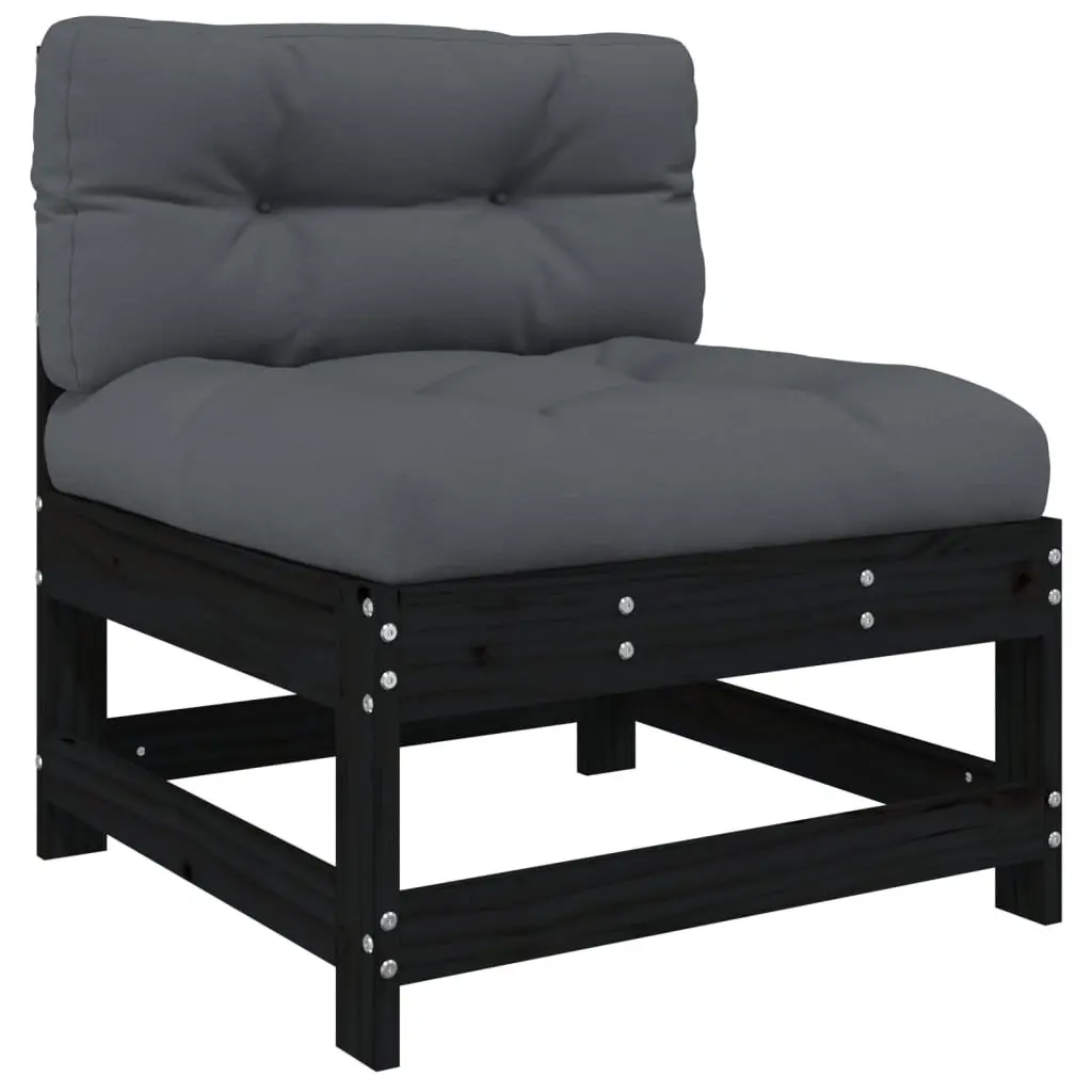 10-Piece Black Modular Garden Lounge Set