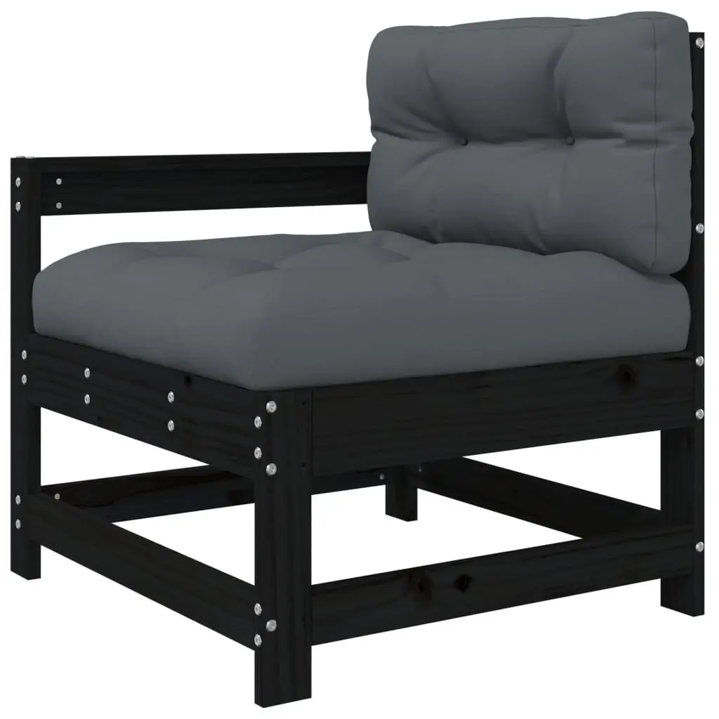 10-Piece Black Modular Garden Lounge Set