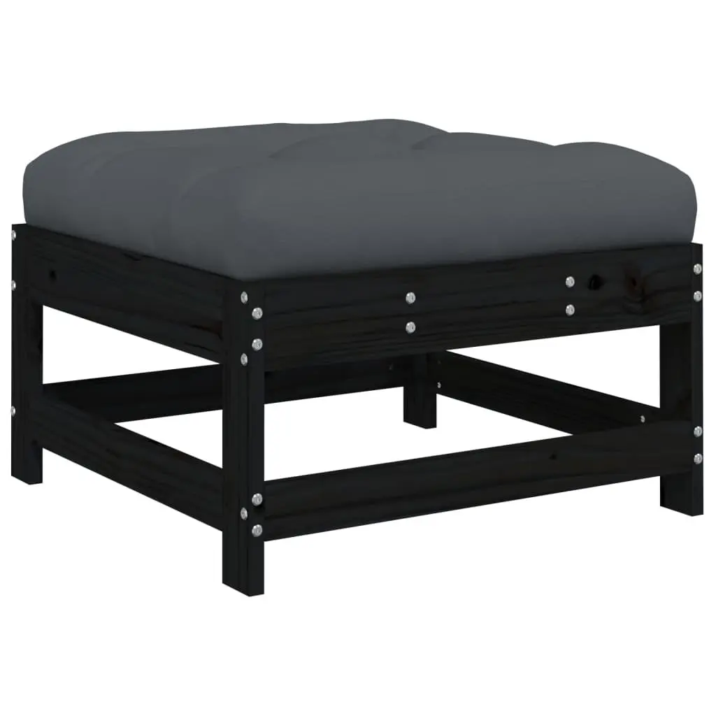 10-Piece Black Modular Garden Lounge Set