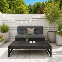Solid Wood Garden Lounge Set: 2-Piece Outdoor Furniture