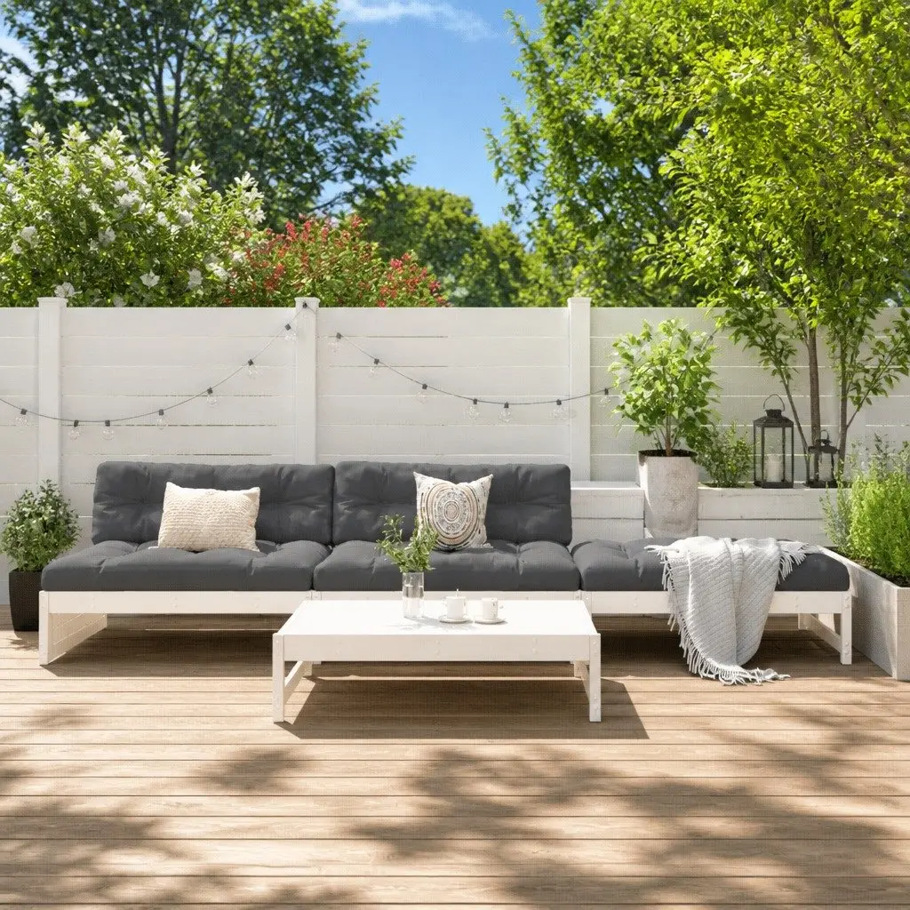 4-Piece Outdoor Garden Lounge Set with Cushions