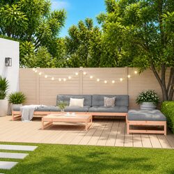 Sturdy 5 Piece Garden Lounge Set with Cushions