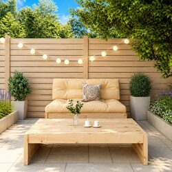 Brown 2 Piece Outdoor Lounge Set with Cushions