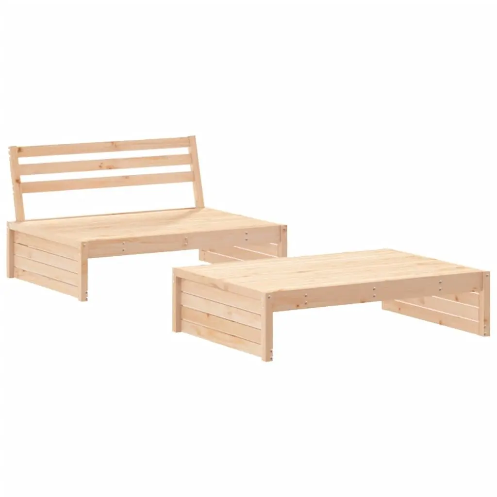 Brown 2 Piece Outdoor Lounge Set with Cushions