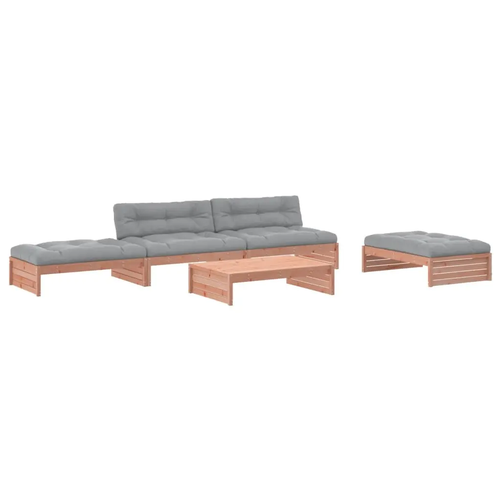 5 Piece Solid Wood Garden Lounge Set with Cushions