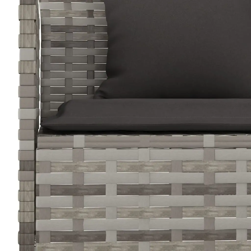 6-Piece Grey Garden Dining Set with Cushions