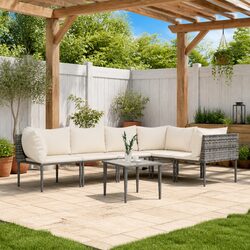 7 Piece Outdoor Garden Lounge Set with Durable Cushions