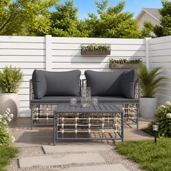 Premium 3 Piece Outdoor Lounge Set with Cushions