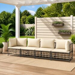 Premium 4-Piece Outdoor Lounge Set in Anthracite