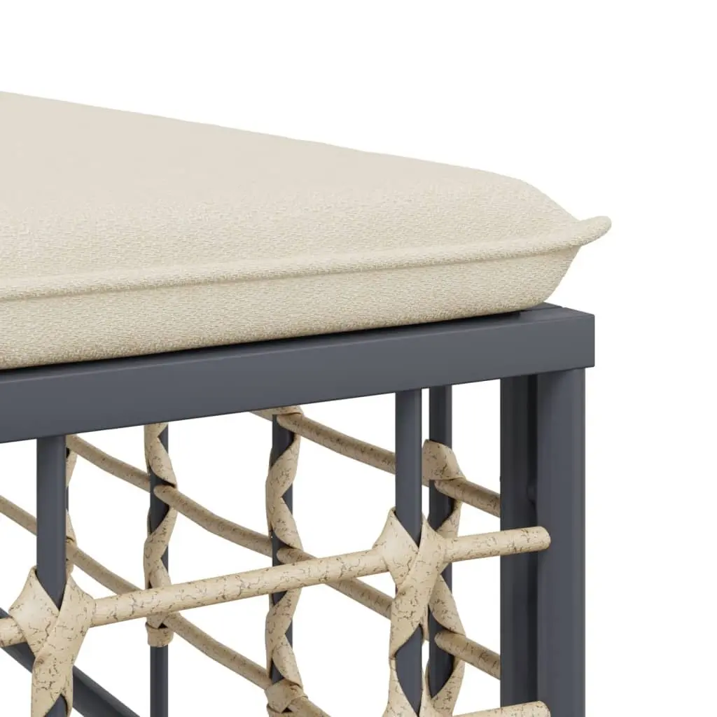 Anthracite 6-Piece Outdoor Lounge Set with Cushions