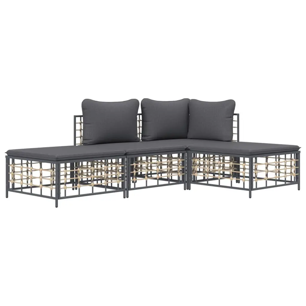 Anthracite Garden Lounge Set with Cushions