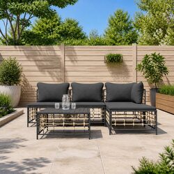 Stylish 5 Piece Garden Lounge Set with Sturdy Build and Comfort