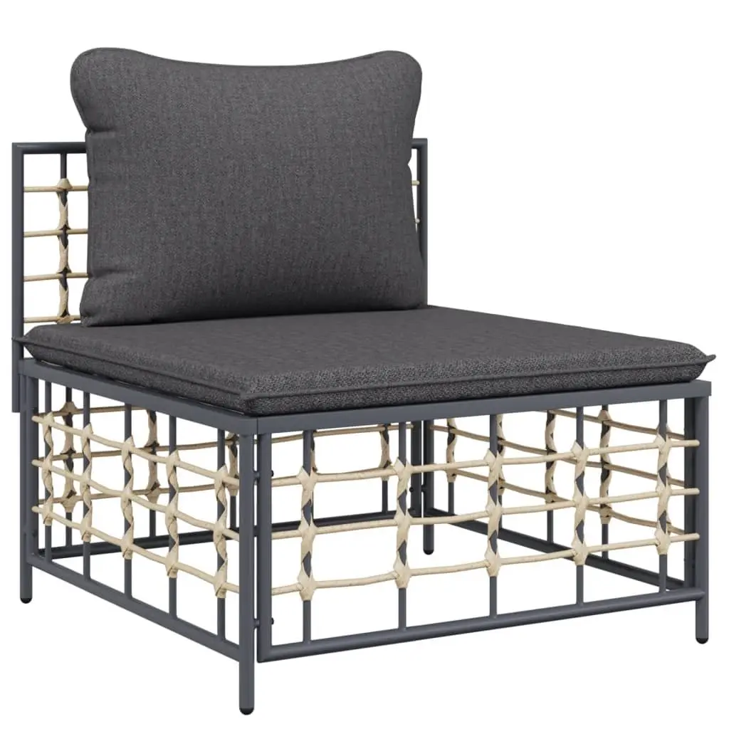 5 Piece Garden Lounge Set Outdoor Sofa Anthracite