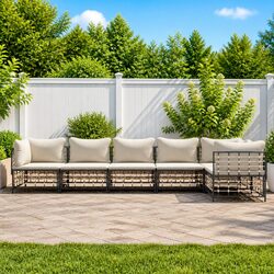 High-Quality 6 Piece Garden Lounge Set with Cushions
