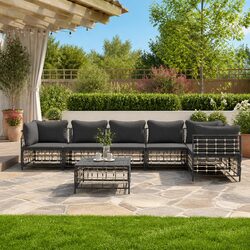 High-Quality 7 Piece Outdoor Lounge Set with Cushions