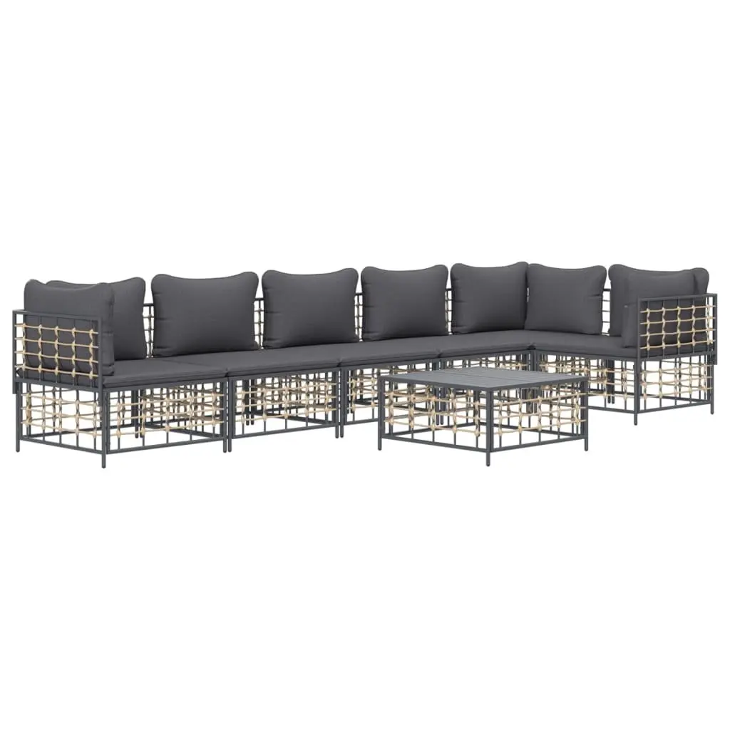 7 Piece Outdoor Lounge Set with Cushions