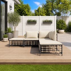 Sturdy 5 Piece Garden Lounge Set in Anthracite