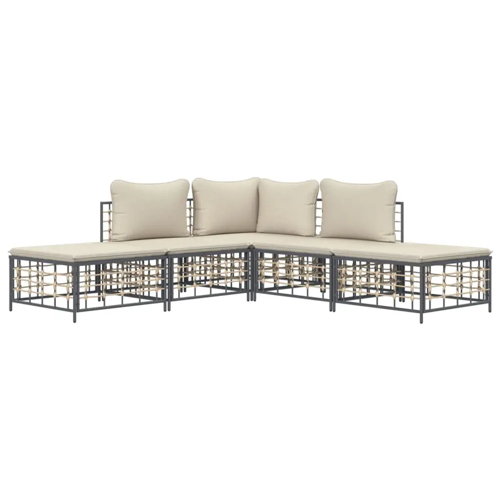 5 Piece Garden Lounge Set in Anthracite