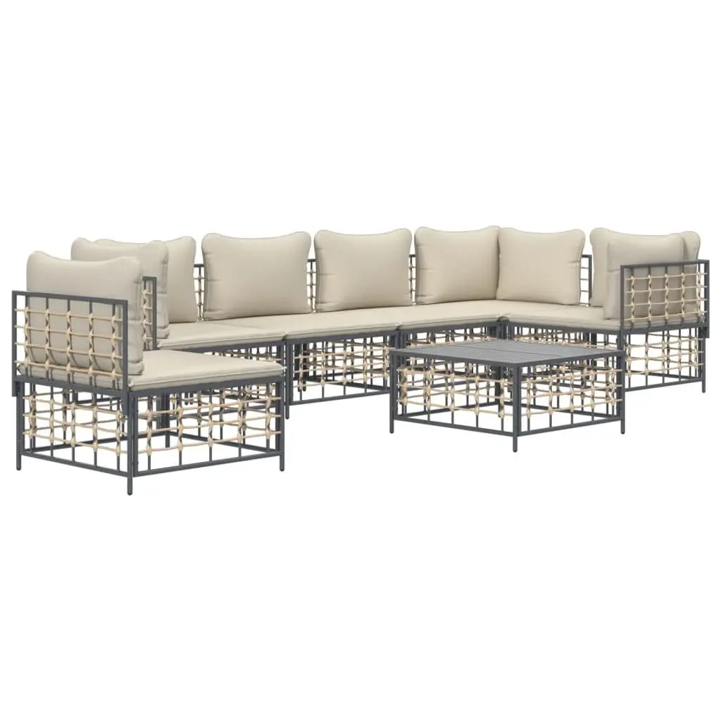 7 Piece Garden Lounge Set with Sturdy Build