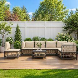 Stylish 8 Piece Outdoor Lounge Set for Comfort