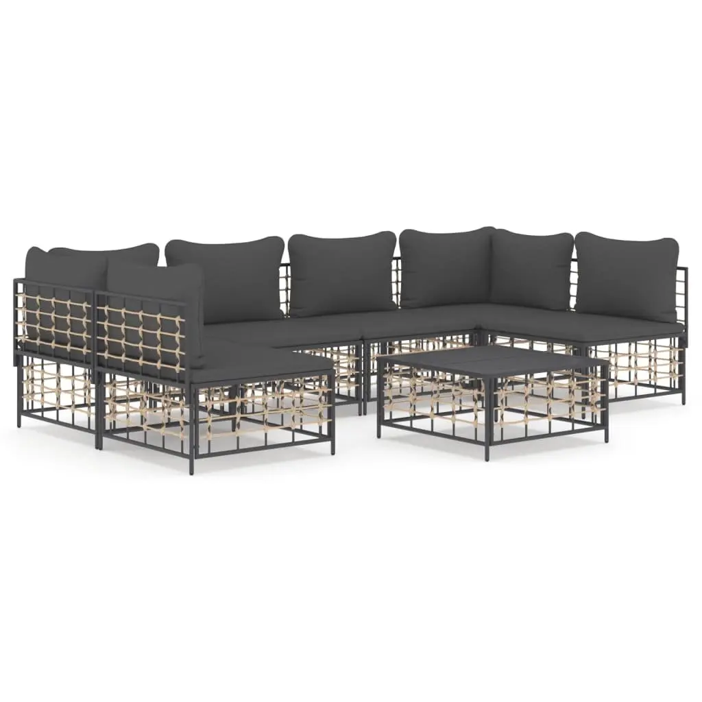 7-Piece Modular Garden Lounge Set in Anthracite