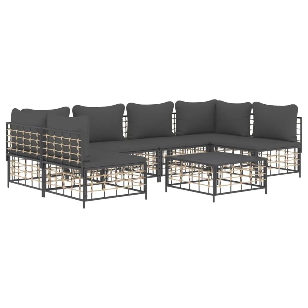 7-Piece Modular Garden Lounge Set in Anthracite