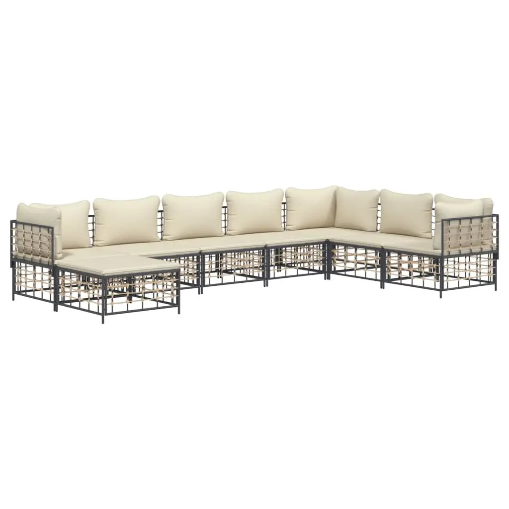 8 Piece Outdoor Garden Lounge Set with Cushions