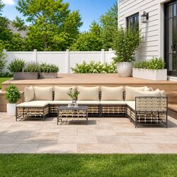 Premium 9-Piece Garden Lounge Set with Cushions