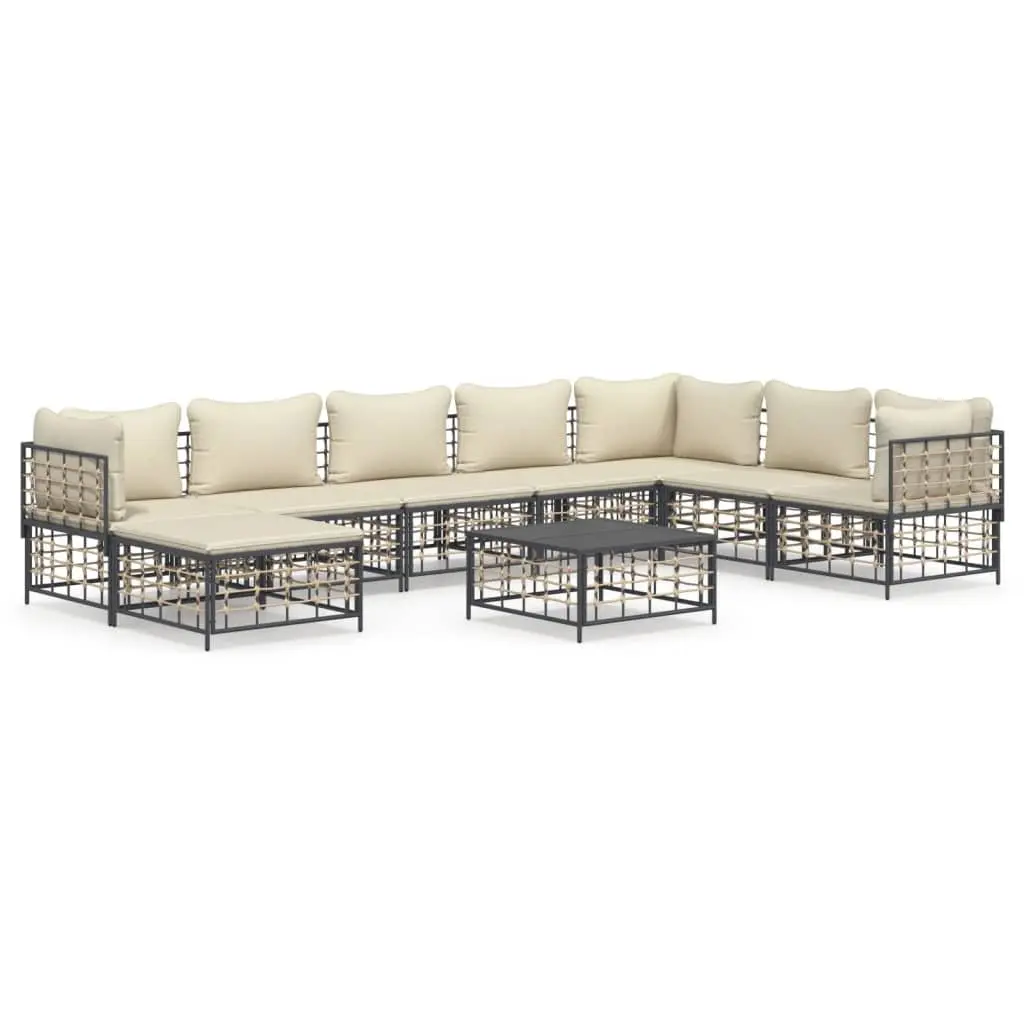 9-Piece Garden Lounge Set with Cushions