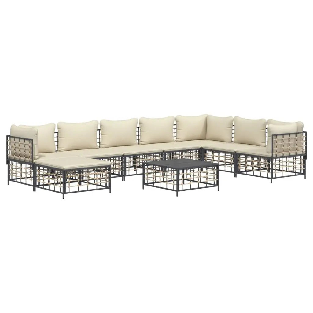 9-Piece Garden Lounge Set with Cushions