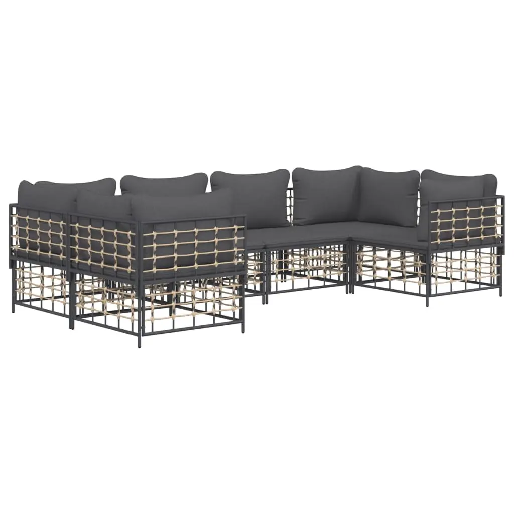 Anthracite 6-Piece Garden Lounge Set