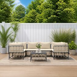 Premium 7 Piece Outdoor Lounge Set in Anthracite