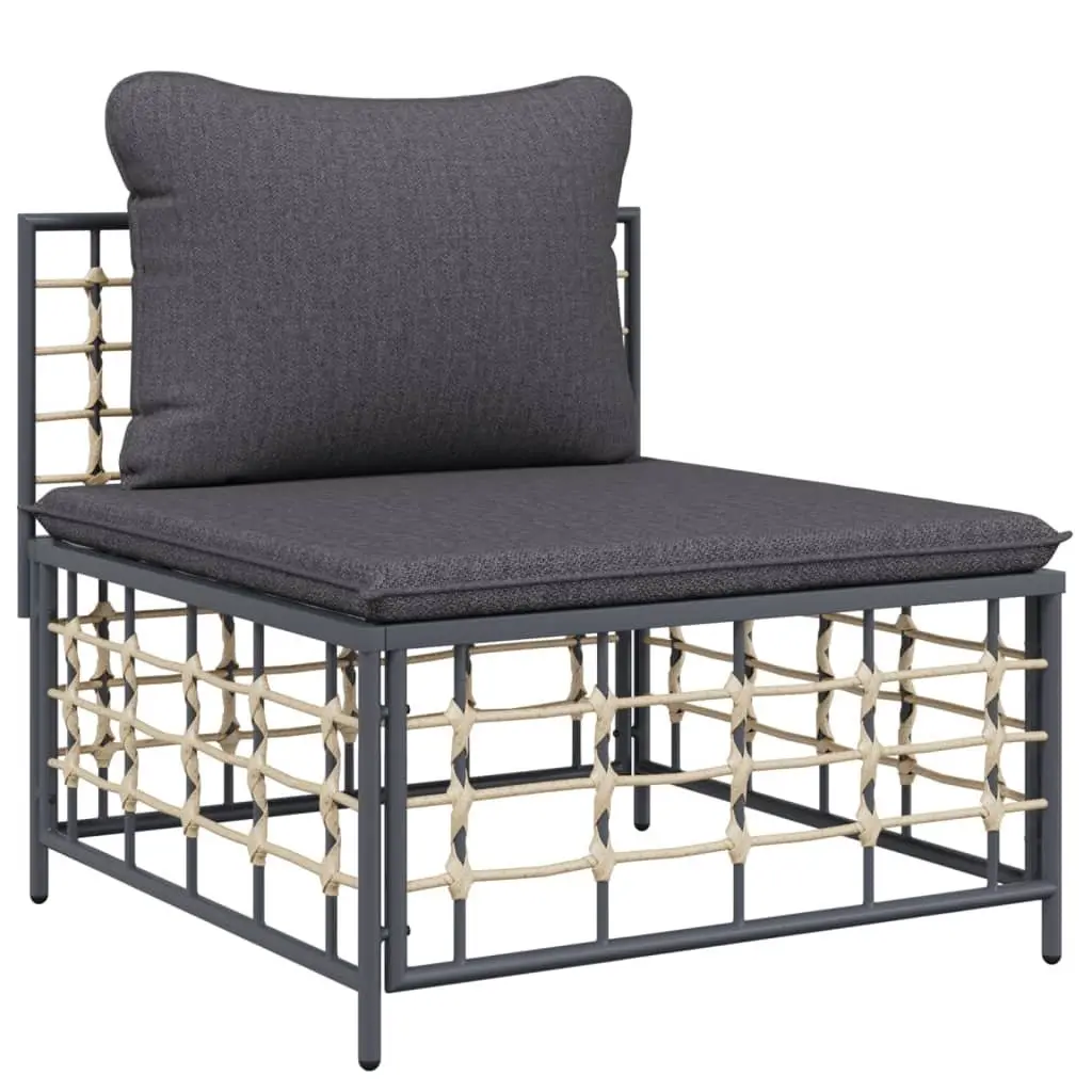 7 Piece Anthracite Garden Lounge Set with Cushions